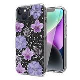 Reiko Pressed Dried Flower Design Phone Case for iPhone 14 Plus in Purple | MaxStrata