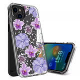 Reiko Pressed Dried Flower Design Phone Case for iPhone 14 Plus in Purple | MaxStrata