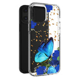 Reiko Pressed Dried Flower Design Phone Case for iPhone 14 Pro in Blue | MaxStrata