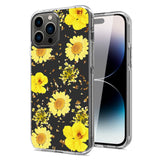 Reiko Pressed Dried Flower Design Phone Case for iPhone 14 Pro in Yellow | MaxStrata