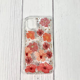 Reiko Pressed Dried Flower Design Phone Case for LG Aristo 5/K31/K30 2020/Aristo 5 Plus in Red | MaxStrata