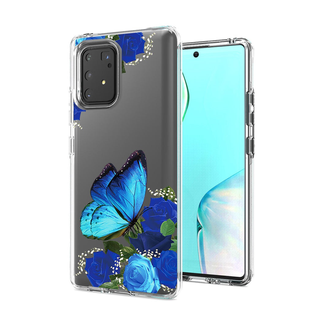 Reiko Pressed Dried Flower Design Phone Case for Samsung Galaxy A91/S10 Lite/M80S in Blue | MaxStrata