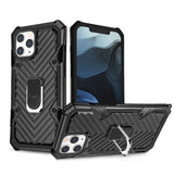 Reiko iPhone 12 Mini Kickstand Anti-Shock & Anti Falling Case in Black | MaxStrata