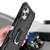 Reiko iPhone 12 Mini Kickstand Anti-Shock & Anti Falling Case in Black | MaxStrata