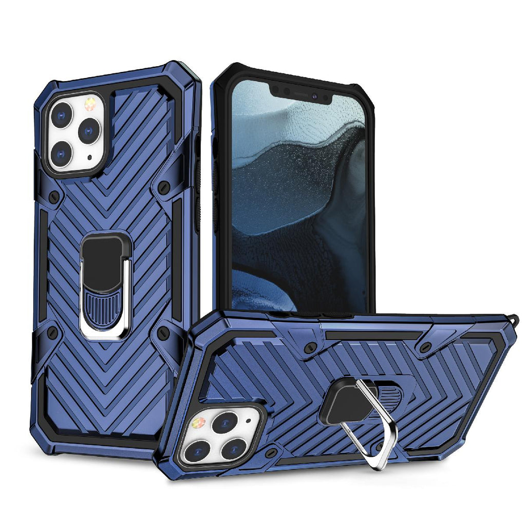 Reiko iPhone 12/ iPhone 12 Pro Kickstand Anti-Shock & Anti Falling Case in Blue | MaxStrata