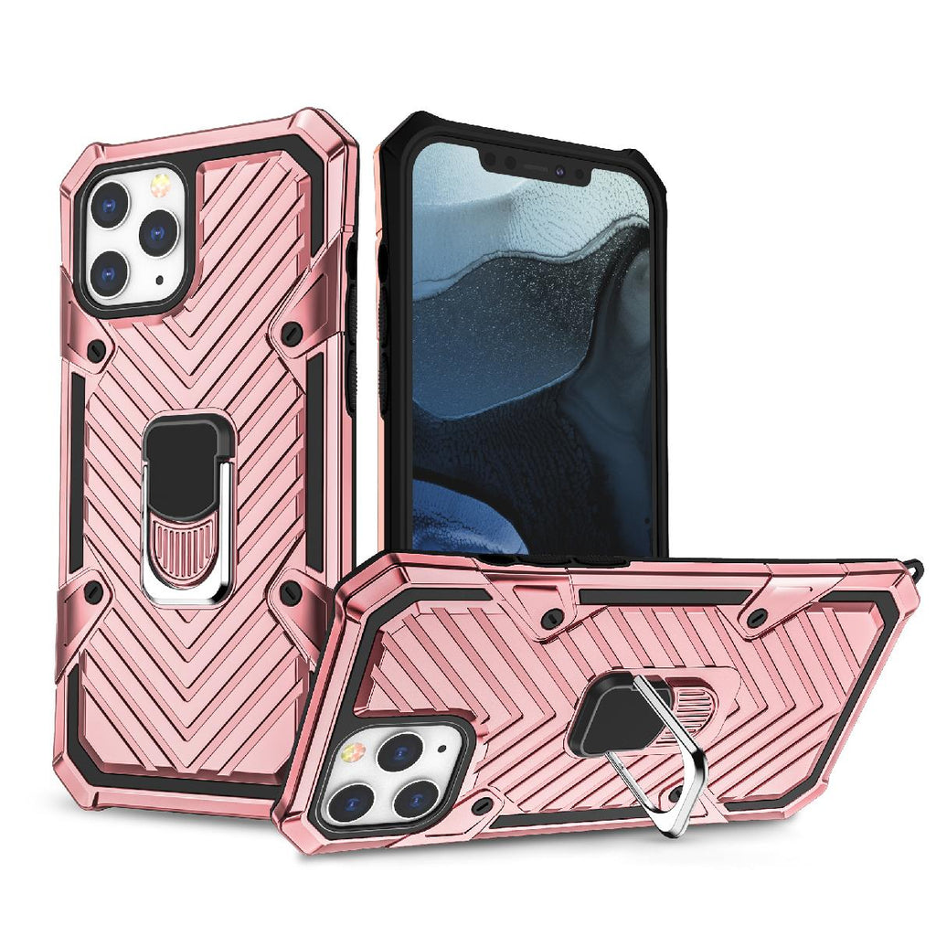 Reiko iPhone 12 Pro Max Kickstand Anti-Shock & Anti Falling Case in Rose Gold | MaxStrata