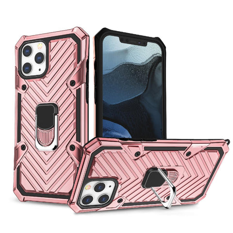 Reiko iPhone 12 Pro Max Kickstand Anti-Shock & Anti Falling Case in Rose Gold | MaxStrata