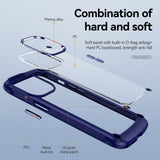 Reiko High Quality Clean PC, TPU & Metal Bumper Case for iPhone 13 Pro in Navy | MaxStrata