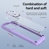 Reiko High Quality Clean PC, TPU & Metal Bumper Case for iPhone 13 Pro in Purple | MaxStrata