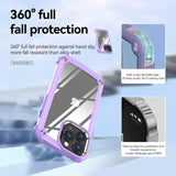 Reiko High Quality Clean PC, TPU & Metal Bumper Case for iPhone 13 Pro in Purple | MaxStrata