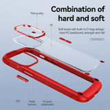 Reiko High Quality Clean PC, TPU & Metal Bumper Case for iPhone 13 Pro in Red | MaxStrata