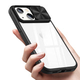 Reiko Full Protection with Phone Protective Film Slide Camera Lens Phone Case for iPhone 14 in Black | MaxStrata