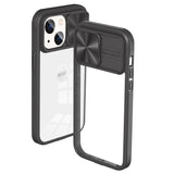 Reiko Full Protection with Phone Protective Film Slide Camera Lens Phone Case for iPhone 14 in Black | MaxStrata