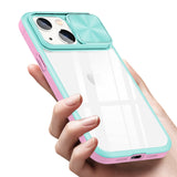 Reiko Full Protection with Phone Protective Film Slide Camera Lens Phone Case for iPhone 14 in Blue | MaxStrata