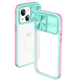 Reiko Full Protection with Phone Protective Film Slide Camera Lens Phone Case for iPhone 14 in Blue | MaxStrata