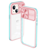 Reiko Full Protection with Phone Protective Film Slide Camera Lens Phone Case for iPhone 14 in Pink | MaxStrata