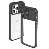 Reiko Full Protection with Phone Protective Film Slide Camera Lens Phone Case for iPhone 14 Pro in Black | MaxStrata