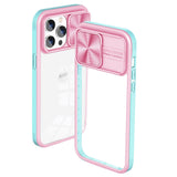 Reiko Full Protection with Phone Protective Film Slide Camera Lens Phone Case for iPhone 14 Pro in Pink | MaxStrata