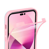 Reiko Full Protection with Phone Protective Film Slide Camera Lens Phone Case for iPhone 14 Pro in Pink | MaxStrata