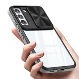 Reiko Full Protection with Phone Protective Film Slide Camera Lens Phone Case for Samsung Galaxy S 22 in Gray | MaxStrata