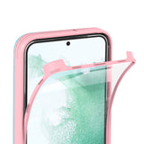 Reiko Full Protection with Phone Protective Film Slide Camera Lens Phone Case for Samsung Galaxy S 22 in Pink | MaxStrata