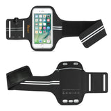 Reiko Running Sports Armband for iPhone 7/ 6/ 6S or 5 Inches Device in Black (5X5 Inches) | MaxStrata