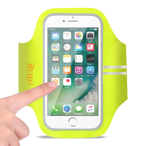 Reiko Running Sports Armband for iPhone 7/ 6/ 6S or 5 Inches Device in Green (5X5 Inches) | MaxStrata