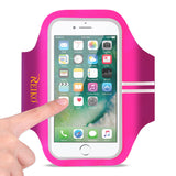 Reiko Running Sports Armband for iPhone 7/ 6/ 6S or 5 Inches Device in Pink (5X5 Inches) | MaxStrata