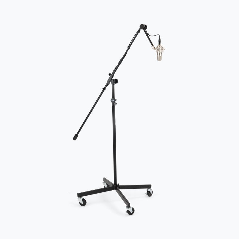 On-Stage Tripod Studio Mic Boom with 7" Mini Boom Extension and Casters (SB96+) | MaxStrata®