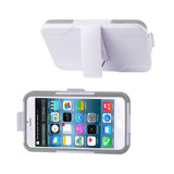 Reiko iPhone 6 Plus 3-in-1 Hybrid Heavy Duty Holster Combo Case in Gray White | MaxStrata