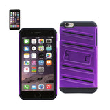 Reiko iPhone 6S Plus/ 6 Plus Hybrid Fishbone Case with Kickstand in Black Purple | MaxStrata