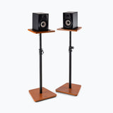 On-Stage Wood Studio Monitor Stands (Rosewood, Pair) (SMS7500RB) | MaxStrata®