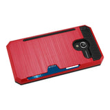 Reiko Alcatel Tru Slim Armor Hybrid Case with Card Holder in Red | MaxStrata