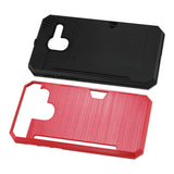 Reiko Alcatel Tru Slim Armor Hybrid Case with Card Holder in Red | MaxStrata