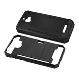 Reiko Coolpad Defiant Slim Armor Hybrid Case with Card Holder in Black | MaxStrata