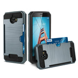 Reiko Coolpad Defiant Slim Armor Hybrid Case with Card Holder in Navy | MaxStrata