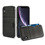 Reiko iPhone XS Max Slim Armor Hybrid Case with Card Holder in Black | MaxStrata