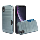 Reiko iPhone XS Max Slim Armor Hybrid Case with Card Holder in Navy | MaxStrata