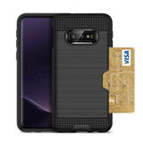 Reiko Samsung Galaxy S10 Lite Slim Armor Hybrid Case with Card Holder in Black | MaxStrata