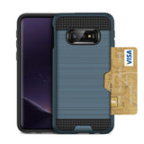 Reiko Samsung Galaxy S10 Lite Slim Armor Hybrid Case with Card Holder in Navy | MaxStrata