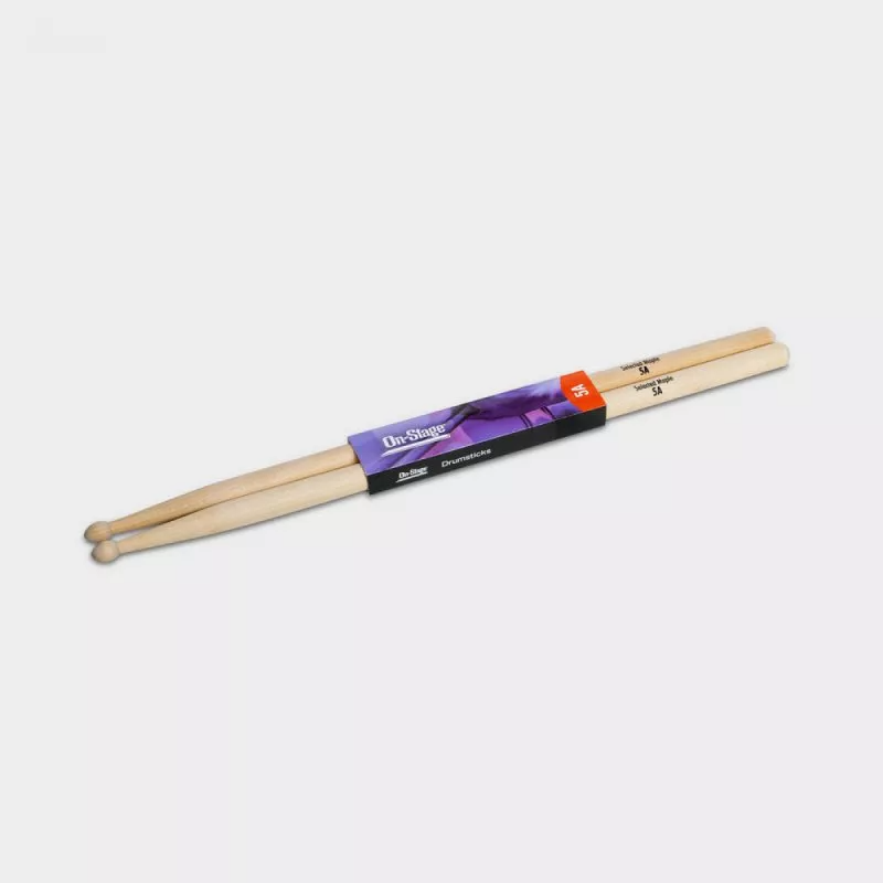 On-Stage Maple Drum Sticks (5A, Wood Tip, 12pr) (TMP-MW5A-AMS) | MaxStrata®