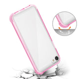 Reiko Alcatel Crave Clear Bumper Case with Air Cushion Protection in Clear Hot Pink | MaxStrata