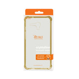 Reiko Alcatel One Touch Fierce XL Clear Bumper Case with Air Cushion Protection in Clear Gold | MaxStrata