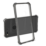 Reiko Google Pixel Clear Bumper Case with Air Cushion Protection in Clear Black | MaxStrata