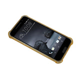 Reiko HTC One A9 Clear Bumper Case with Air Cushion Protection in Clear Gold | MaxStrata