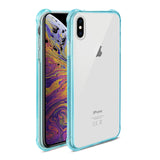 Reiko iPhone XS Max Clear Bumper Case with Air Cushion Protection in Clear Navy | MaxStrata