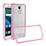 Reiko LG Fortune/ Phoenix 3/ Aristo Clear Bumper Case with Air Cushion Protection in Clear Hot Pink | MaxStrata