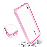 Reiko LG Fortune/ Phoenix 3/ Aristo Clear Bumper Case with Air Cushion Protection in Clear Hot Pink | MaxStrata