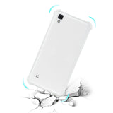 Reiko LG X Style (Tribute HD) Bumper Case with Air Cushion Protection in Clear | MaxStrata