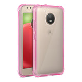 Reiko Motorola Moto E4 Active Clear Bumper Case with Air Cushion Protection in Clear Hot Pink | MaxStrata